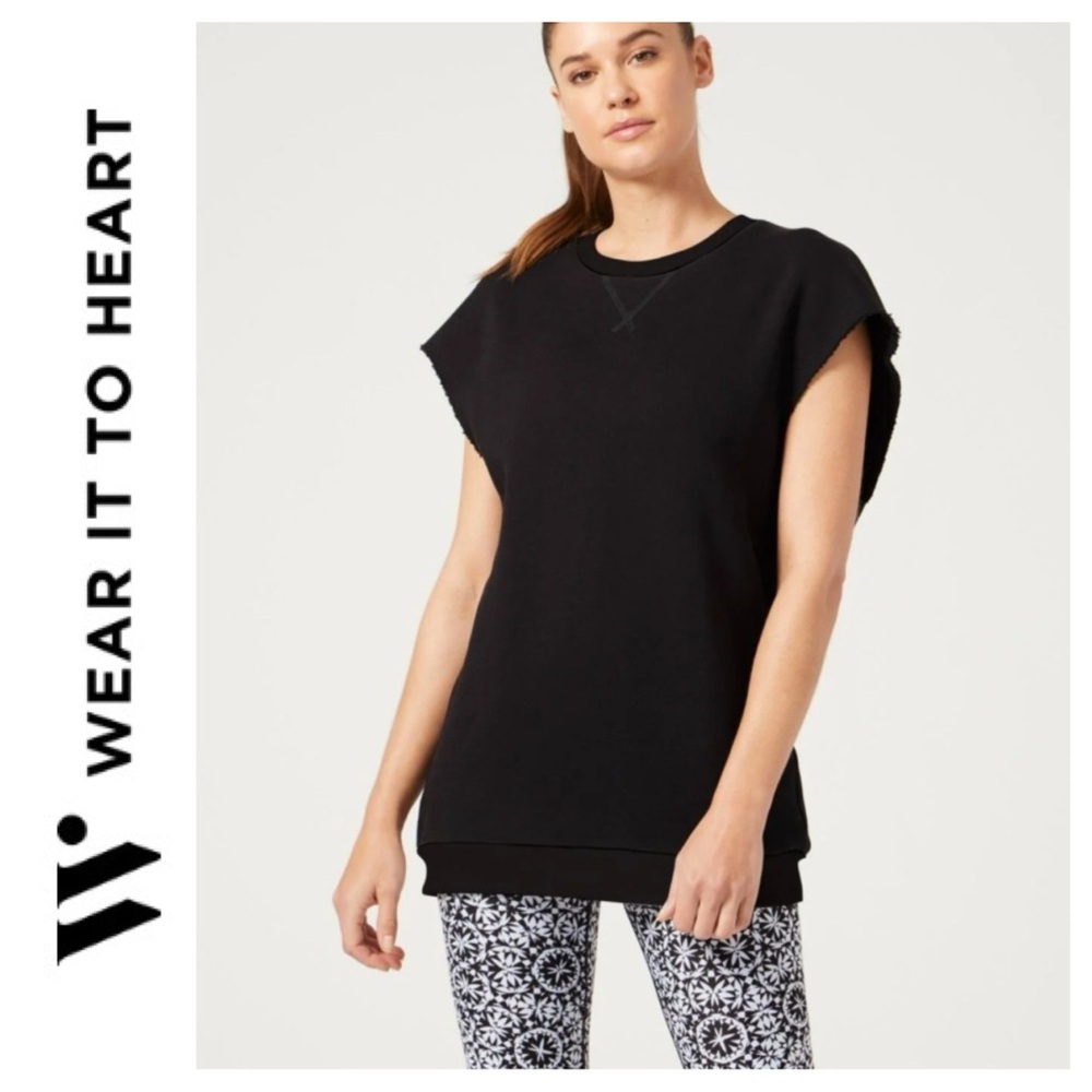 💵NWT Wear It To Heart Chelsea Black Women's Muscle Top Size Medium